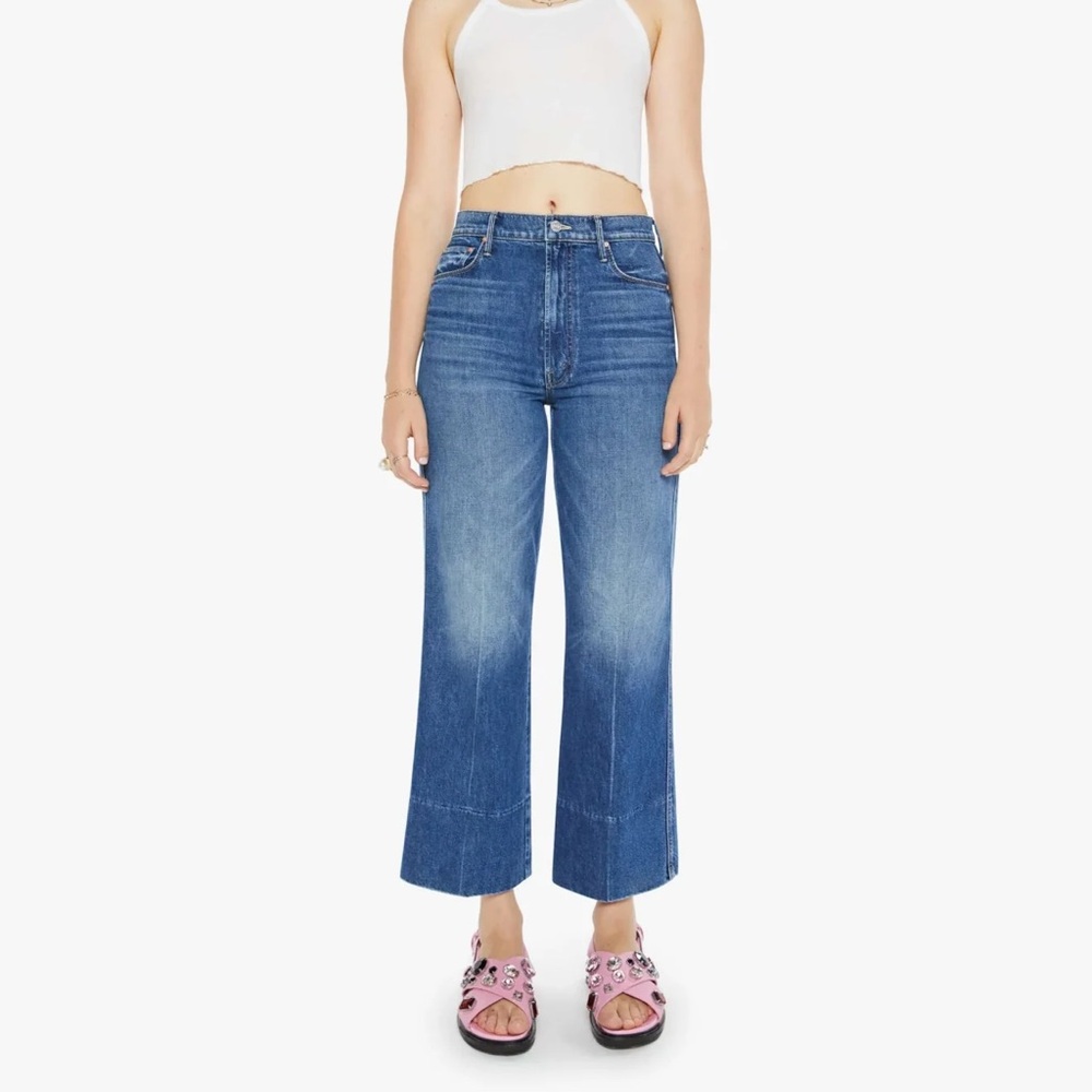 MOTHER SUPERIOR Jeans The Maven Wide Hem Ankle - Rags To Riches - Size 24